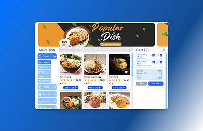 Innovative Food Tab Design for Seamless Ordering graphic design seamless ordering ui