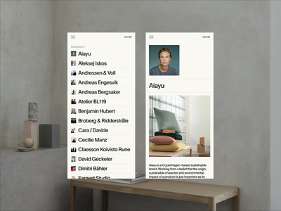 Furniture shop 7 art direction layout mobile typography ui web