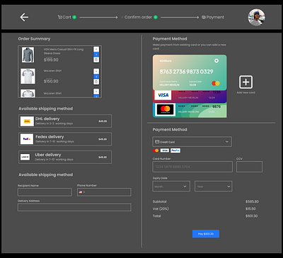 Credit card check out page dailyui design typography ui ux