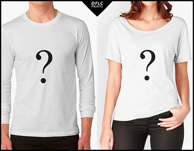 Question mark typographic concept design creative fashion ideas prints question marks shirts surface design textile design