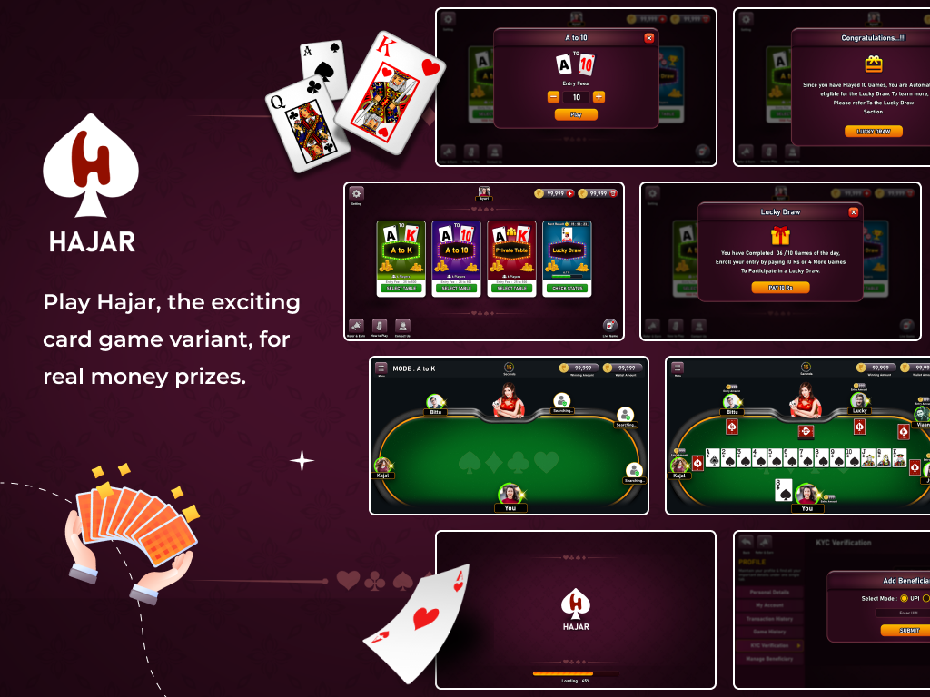 Rummy Game UI Design - Hajar Gameplay by Capermint on Dribbble