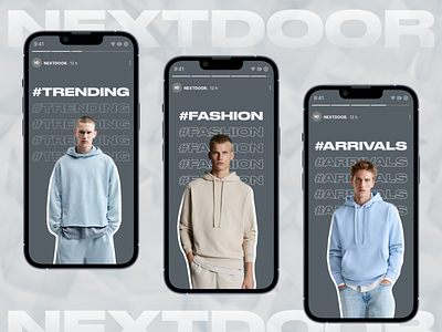 Nextdoor - E Commerce Fashion Webpage apparel cart clothes clothing store ecommerce platform fashion fashion website graphic design homepage hoodieseason mens fashion mens style online shop ootd app sportswear streetwear ui ux web site website design