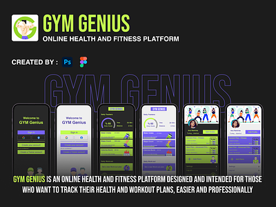 mobile health and fitness flat ui concept figma fitness flat design gym health health fitness health care mobile app mobile app design photoshop smart ui