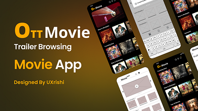 Movie app with Scroll Animations 3d animation branding design graphic design iso logo motion graphics ui uiux visual design