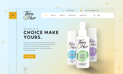 Thera Hair coding css design html ui website