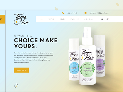 Thera Hair coding css design html ui website