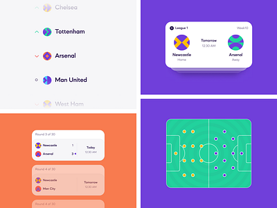 FeverPitch: The Ultimate Destination For Football football gradient mobile ui ui uiux