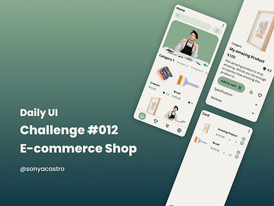 Daily UI Challenge #012: E-commerce Shop dailyui ecommerce mobile ui