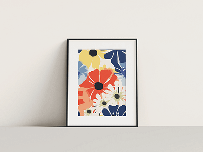 Art print floral arrangement floral flower graphic design pattern poster
