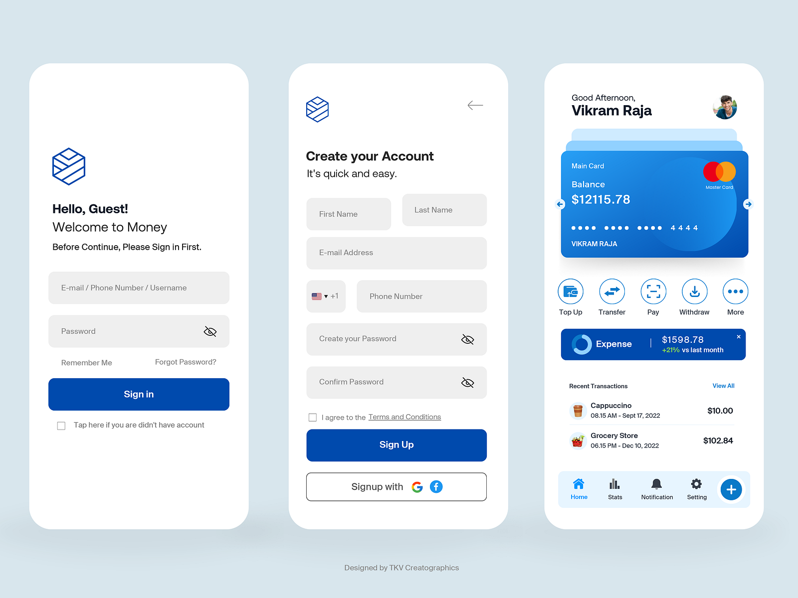 Payment Management App by TKV Creatographics on Dribbble