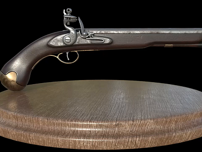 Flintlock pistol turntable 3d 3d render arnold autodesk maya design product visualization substance