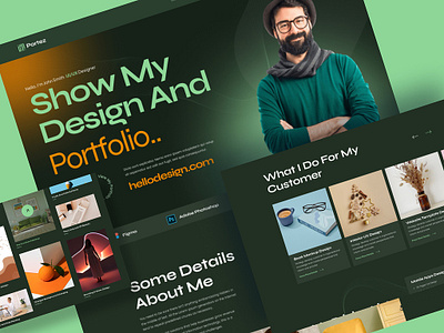Personal Portfolio Website branding cv design design landing page landing page design modern one page portfolio resume typography ui ux web design webflow webflow portfolio website