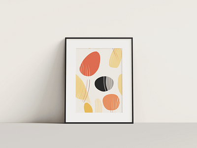 Abstract shape pattern pattern poster print