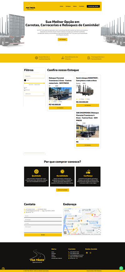 Site de Vendas - Fga Truck 3d animation branding graphic design logo motion graphics ui