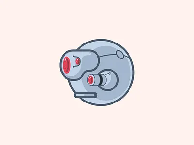 Robot's head ai artificial concept design futuristic geometric icon illustration minimalist robot scifi vector