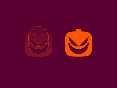 Halloween Pumpkin Icon design graphic design grid icon icon design icons illustration logo pictogram