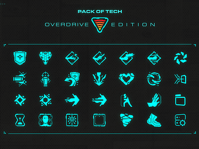 Pack of Tech: Overdrive Edition design gaming graphic design illustration logo minimal scifi technology ui vector