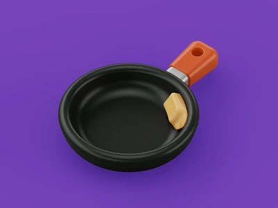 Sick Skillet 3d c4d cinema4d illustration loop render