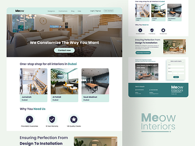 Designing Spaces, Crafting Dreams: Interior Design Website UI