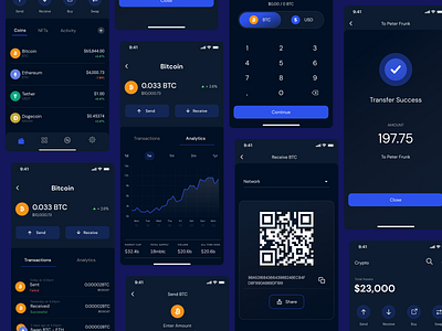 Crypto Wallet animation branding crypto design graphic design logo minimal mobile motion graphics typography ui ux wallet