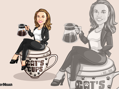 Coffee Cup Logo, Cute Coffee Cup Cartoon line art colorful Vecto by Md  Rasel Hossen on Dribbble