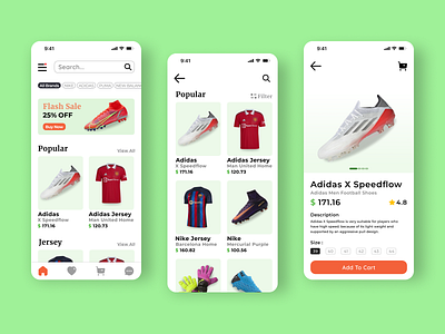 Football Station UI/UX app design mobile sport ui ux