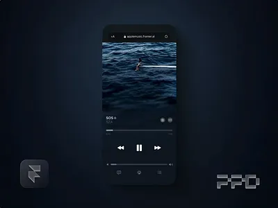 Apple Music UI on Framer apple music framer gradient blur interaction design micro interactions motion design music music app progressive blur ux design