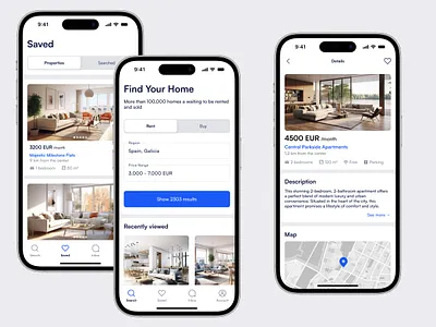 Apartment Finder Mobile App apartment app design broker finder flat home house ios mobile app property property app real estate real estate app realtor rent rent app room ui ux villa