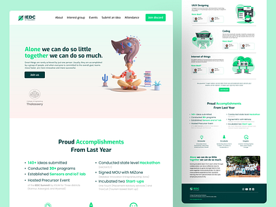 Innovate, Elevate: IEDC CE Thalassery Website UI design graphic design logo ui