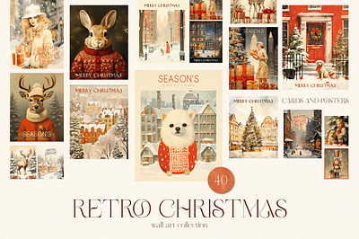 Retro Christmas posters & cards a3 poster art graphic art line christmas christmas cards christmas posters contemporary art creator modern art design 70s poster hand drawn inspiration modern art print poster creator printable art printmaking vintage vintage illustrations winter posters woman art woman illustration