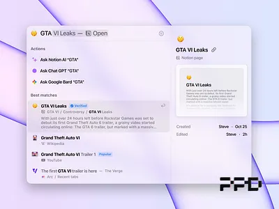 Notion Dash Concept ai chatbot blur chatgpt figma generative ai notion product design raycast search spotlight search ux design