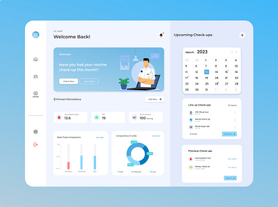 Medical Dashboard Design dashboard design figma graphic design medical minimal dashboard ui uiux vector