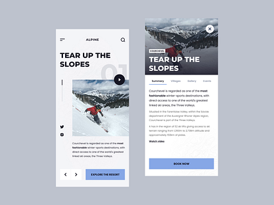 Ski Adventure Pt 2 aftereffects appdesign graphicdesign motiongraphics productdesign travelblog uianimation uidesign uxdesign webdesign