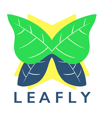 Leafly logo branding graphic design illustration logo nature