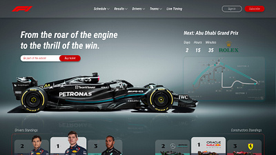 Formula 1 - Redesign design formula1 illustration redesign typography ui ux