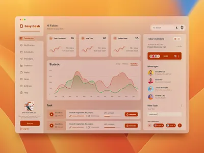 Task Management Dashboard UI UX Design animation app branding colorful corporate daily task dashboard dashboard app dashboard ui design graphic design icon minimal minimalist modern task manager ui ux web webdesign