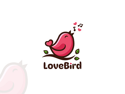 Love Bird Logo Design digital love bird illustration