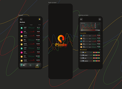 Crypto/Stocks - Fantasy PLADE App. animations branding finance game graphic design ios logo mobile motion graphics ui uiux visual design