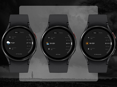 Daily UI: Weather Design dailyui dailyweather digitaldesign forecastapp forecastonwrist minimalweatherdesign smartwatchdesign smartwatchforecast smartwatchui smartwatchuiweather ui uiuxdesign watchapp watchweatherapp wearabletech weather weatherapp weatherappui weatherdataviz weatherinterface