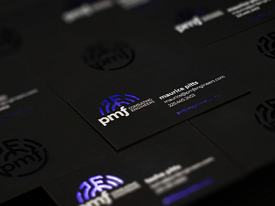 PMF Consulting Engineers branding business card engineer logo logo design