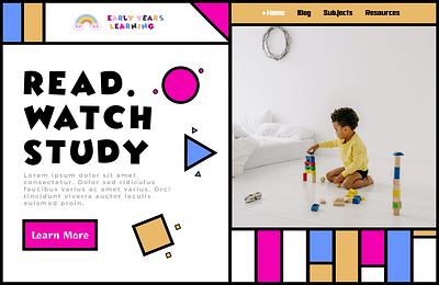 Early Years Website app design ui ux