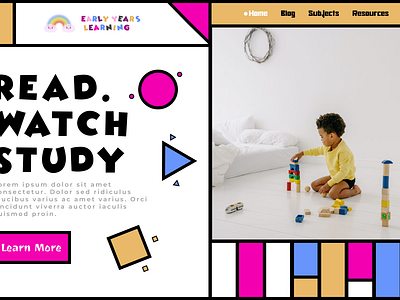 Early Years Website app design ui ux
