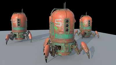 Spiderbot - RIG 3d autodesk maya product visualization rigging substance