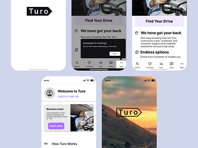 Turo Car Sharing Marketplace App UI Design branding design marketplace project turo turo car ui ui design ux