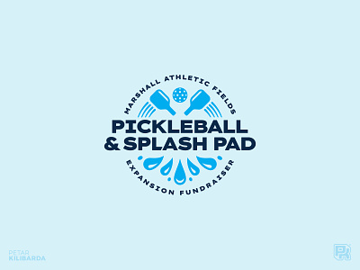Pickleball & Splash Pad (Client's Work) athletic badge campaign fundraiser graphic design logo pickleball splash pad sports