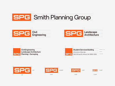 SPG logo system architecture block branding engineering logo logo system monogram typography