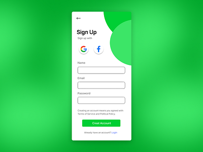 Daily UI Sign Up graphic design ui ux