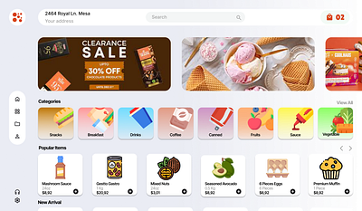 Grocery Store UI Design branding design grocery product project store ui ui design ux