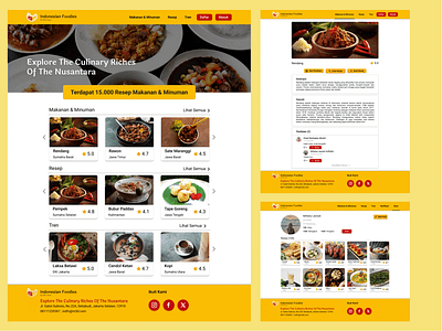 Desain UI Indonesian Food design food ui web