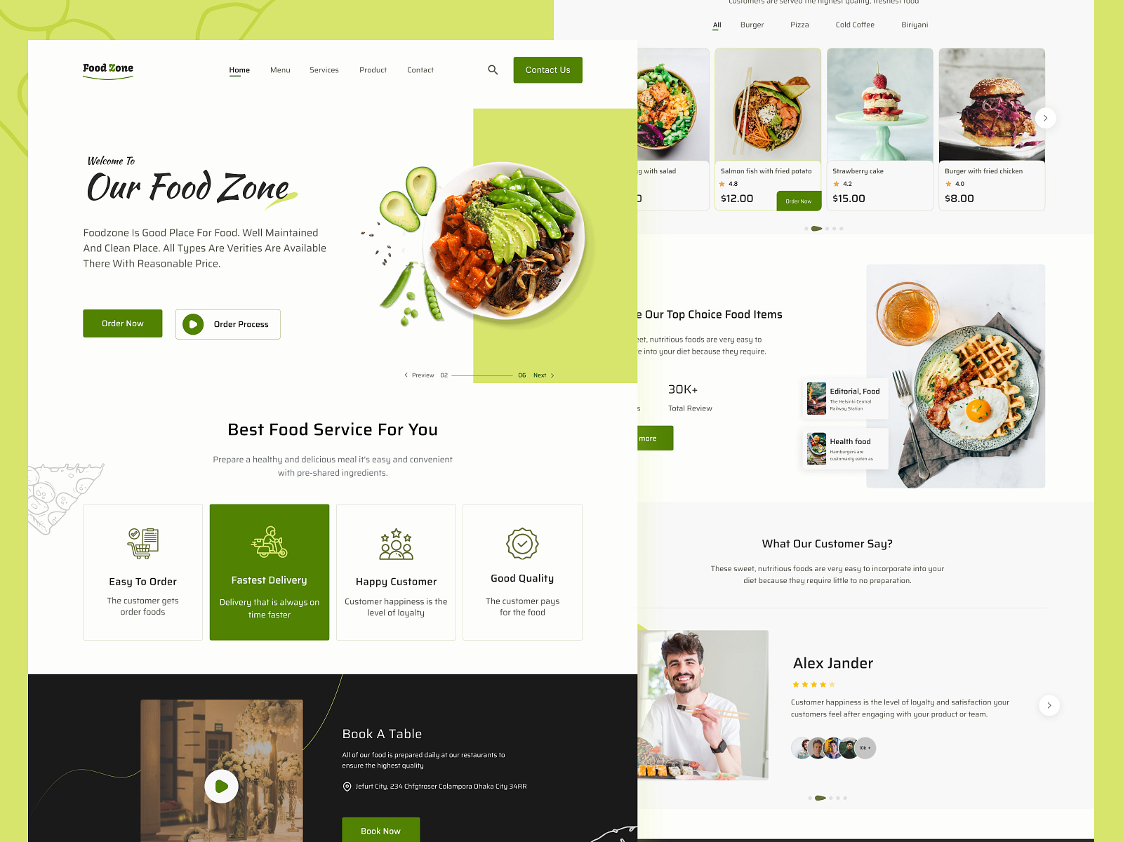 Food website design by Shafin Khan on Dribbble